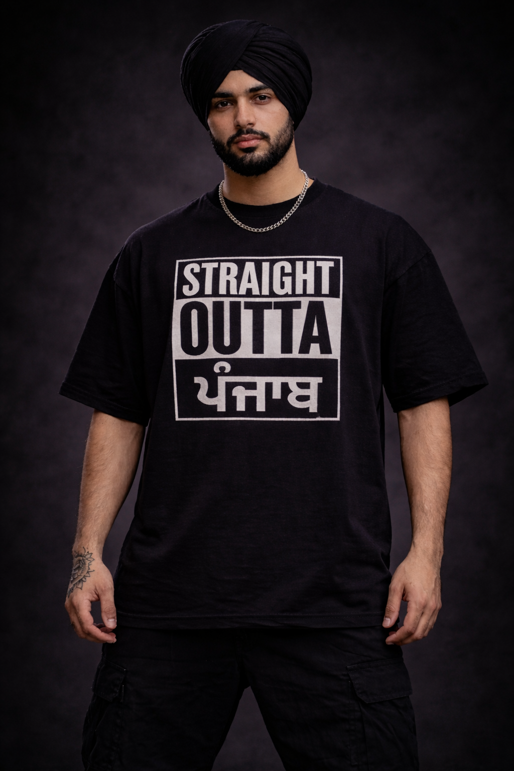 Straight Outta Punjab Oversize t-shirt | 240 GSM Premium Street wear India