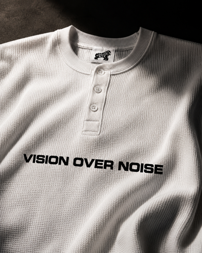 MONKEY EYE™ Vision Over Noise Waffle Henley — 240 GSM