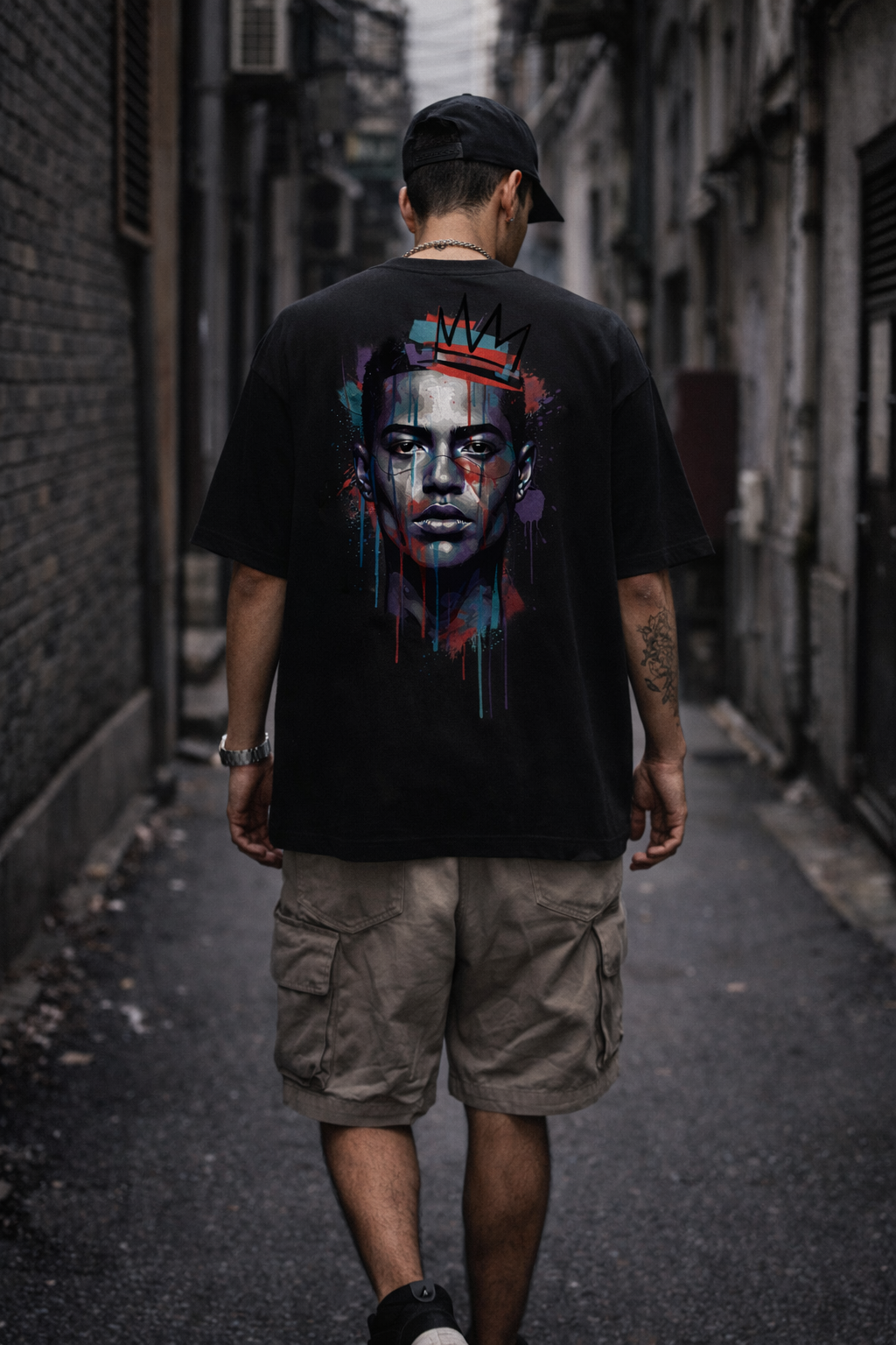 Urban King Graphic Oversized T-Shirt | 240 GSM Premium Cotton | Monkey Eye Streetwear