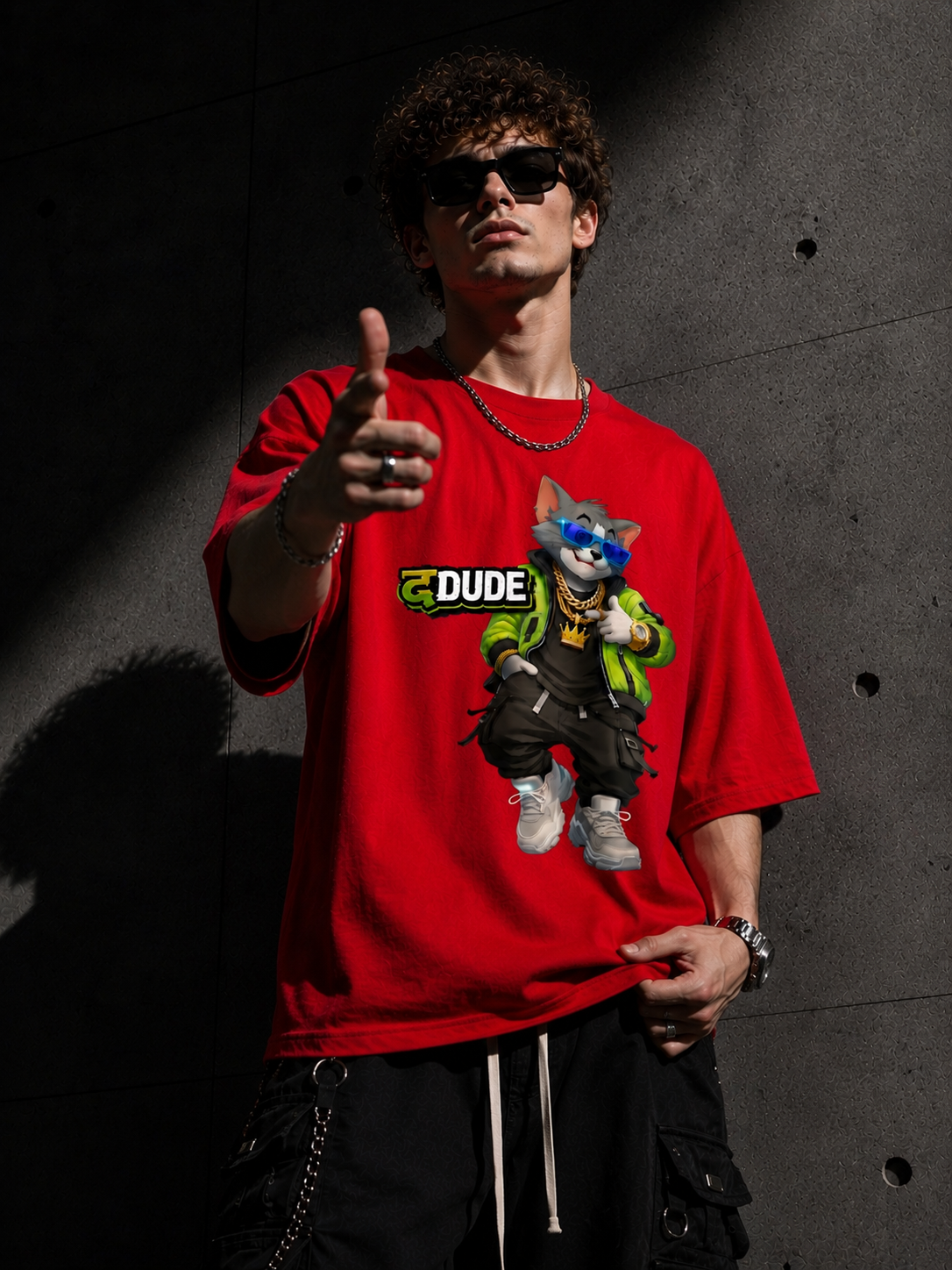 Dude Energy Oversized T-Shirt – 240 GSM Premium Streetwear Tee