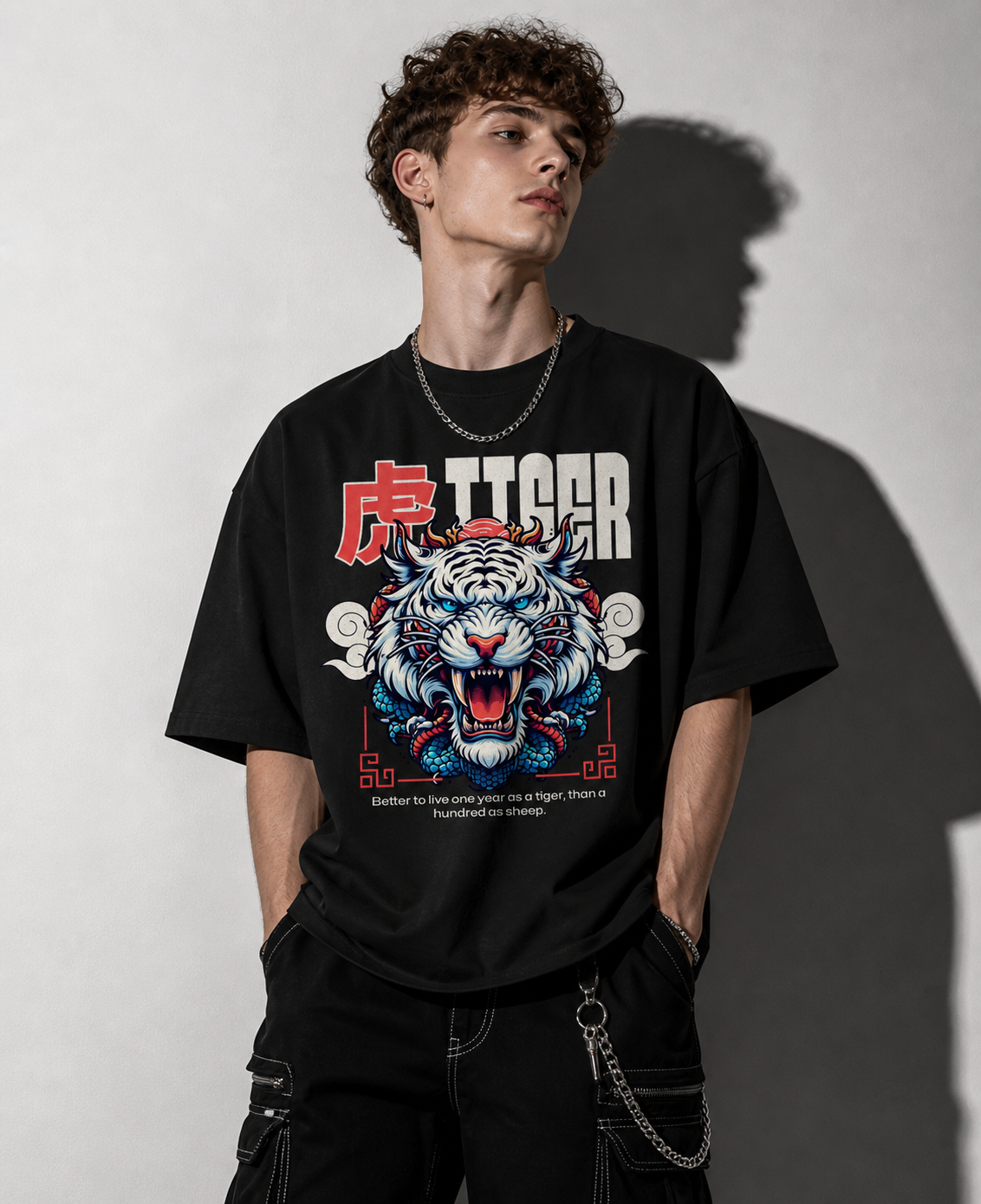 TIGER MENTALITY OVERSIZED TEE – 240 GSM HEAVYWEIGHT STREETWEAR
