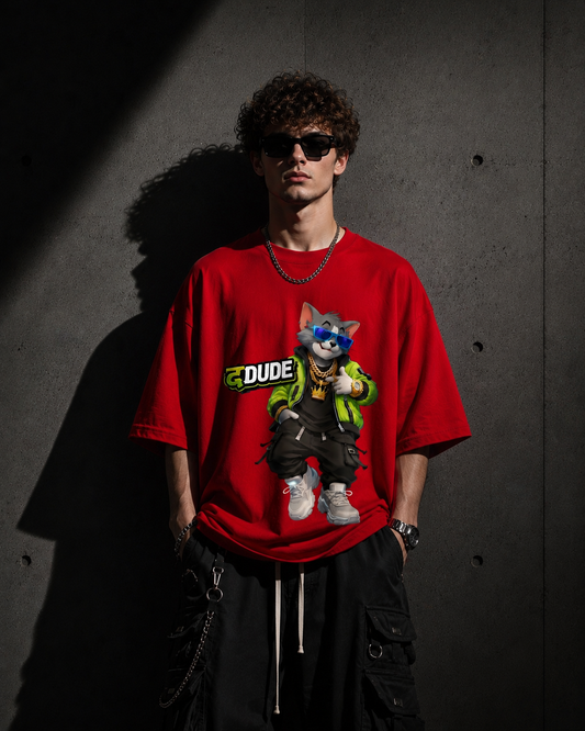 Dude Energy Oversized T-Shirt – 240 GSM Premium Streetwear Tee