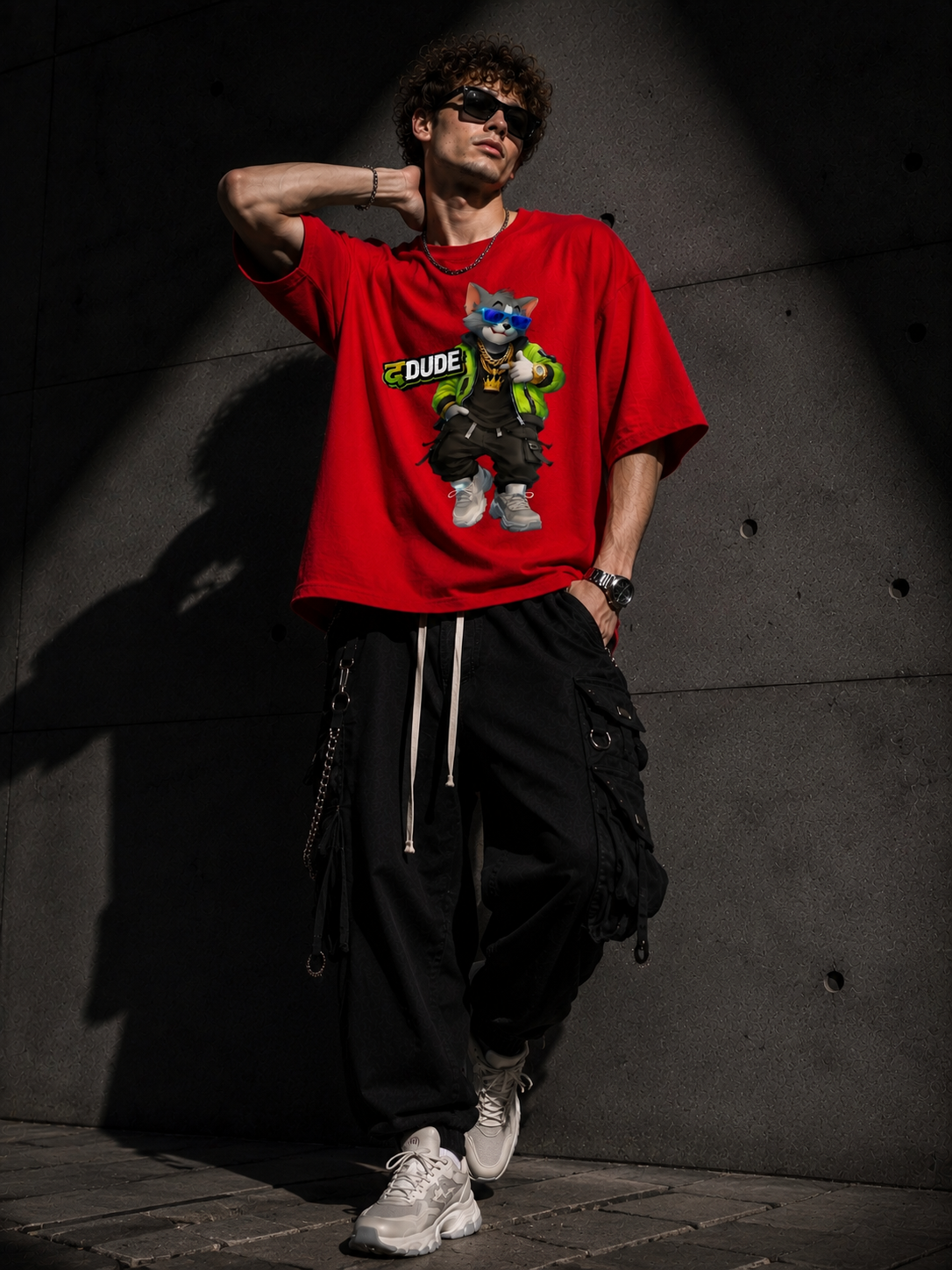 Dude Energy Oversized T-Shirt – 240 GSM Premium Streetwear Tee