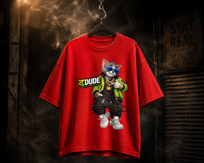 Dude Energy Oversized T-Shirt – 240 GSM Premium Streetwear Tee
