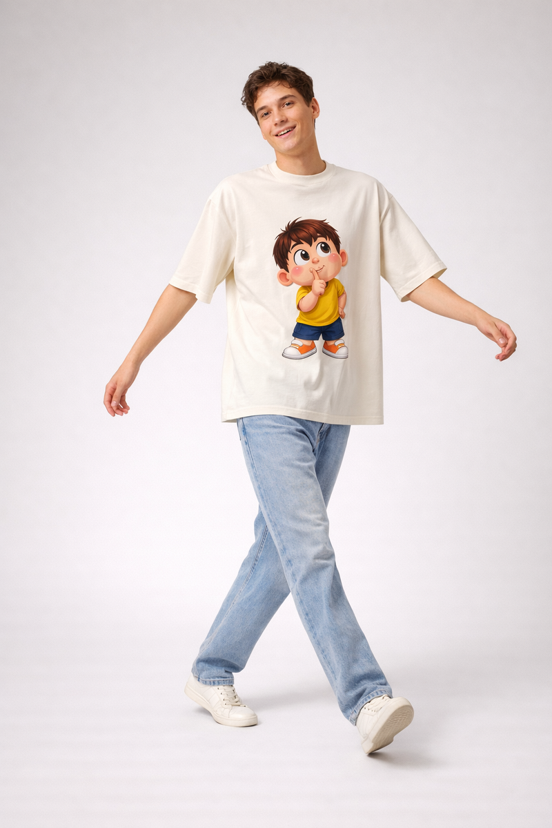 Naughty Silence Tee – Premium 210 GSM Cotton Kids T-Shirt (Soft & Breathable)