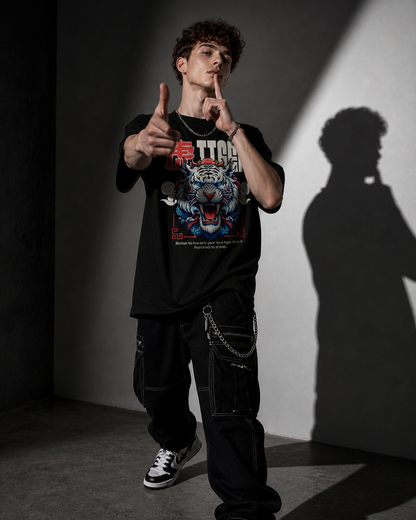 TIGER MENTALITY OVERSIZED TEE – 240 GSM HEAVYWEIGHT STREETWEAR