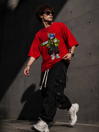 Dude Energy Oversized T-Shirt – 240 GSM Premium Streetwear Tee