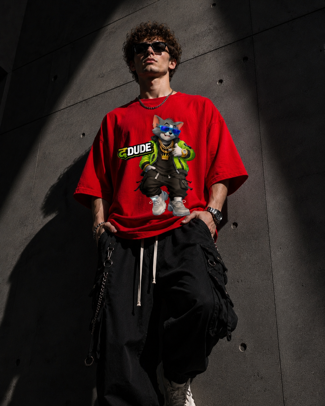 Dude Energy Oversized T-Shirt – 240 GSM Premium Streetwear Tee