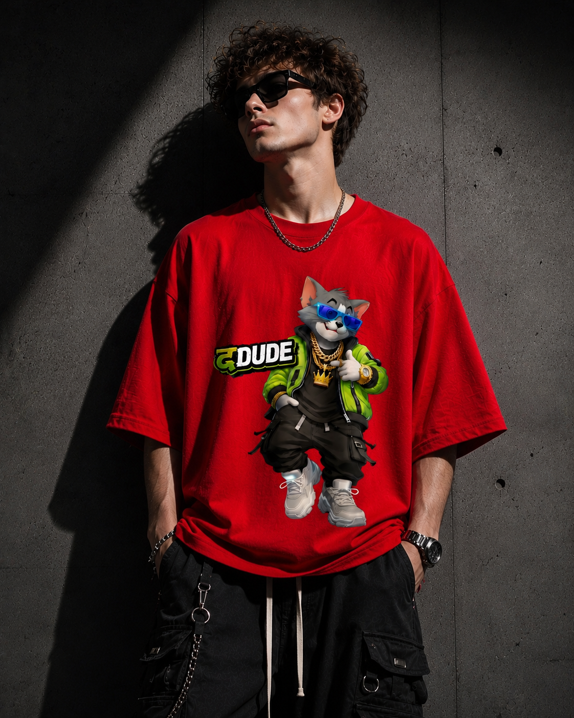 Dude Energy Oversized T-Shirt – 240 GSM Premium Streetwear Tee