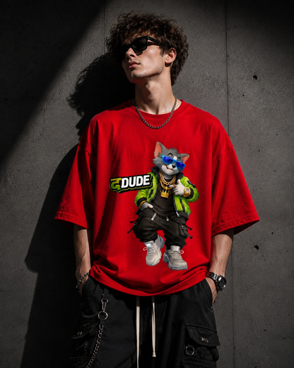 Dude Energy Oversized T-Shirt – 240 GSM Premium Streetwear Tee