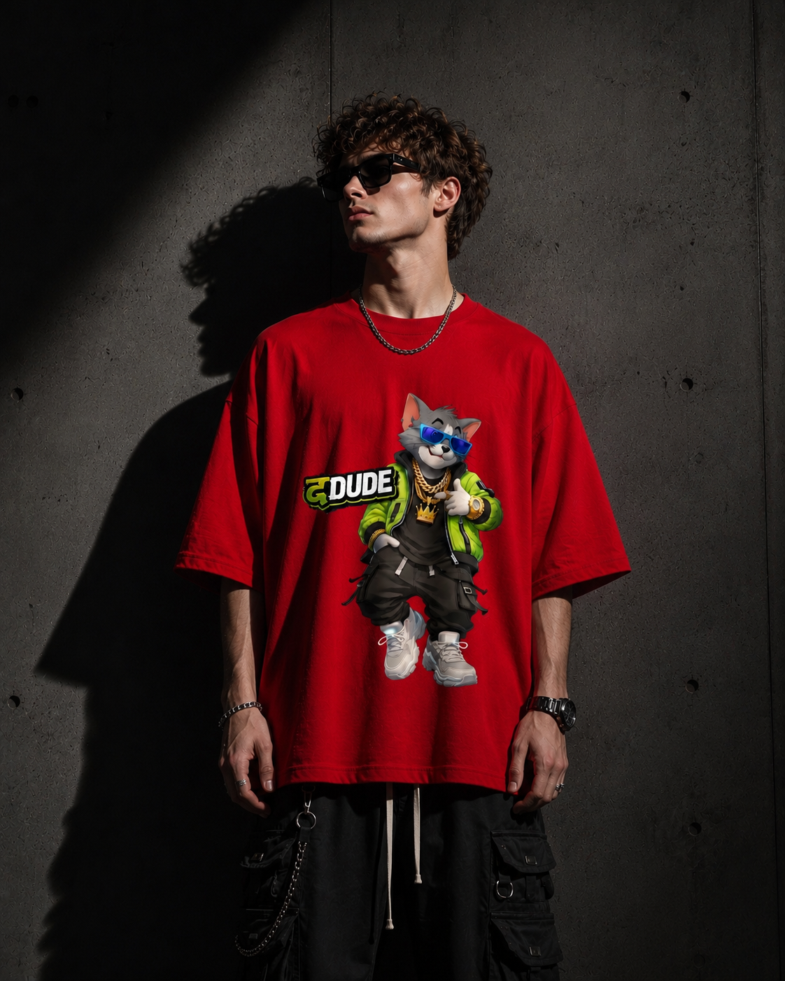 Dude Energy Oversized T-Shirt – 240 GSM Premium Streetwear Tee