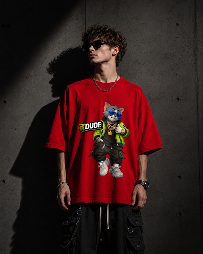 Dude Energy Oversized T-Shirt – 240 GSM Premium Streetwear Tee