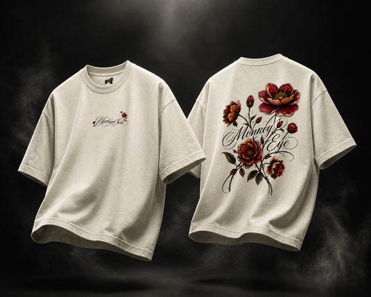 Bloom Beyond Noise Oversized T-Shirt – Vintage Floral Edition