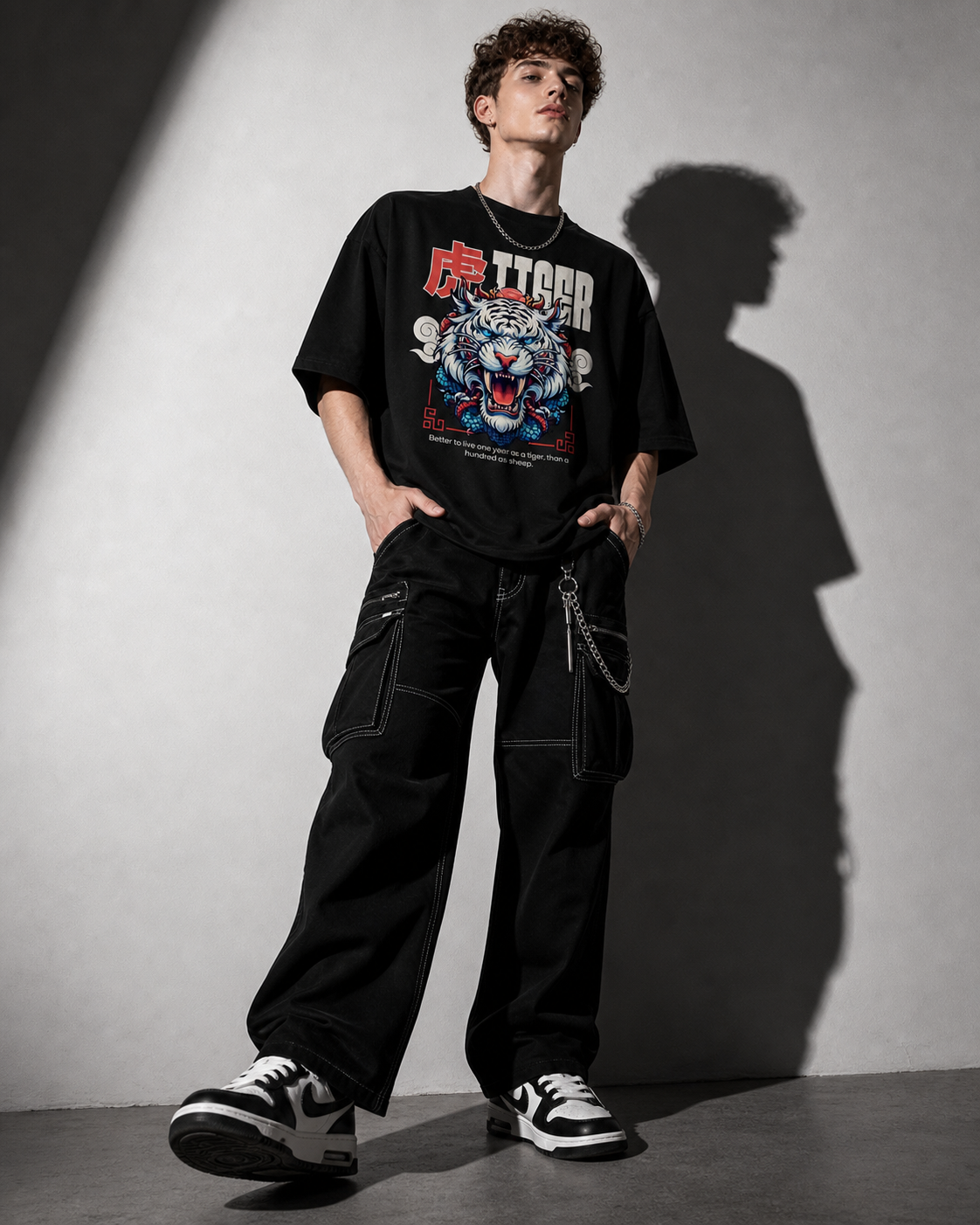TIGER MENTALITY OVERSIZED TEE – 240 GSM HEAVYWEIGHT STREETWEAR