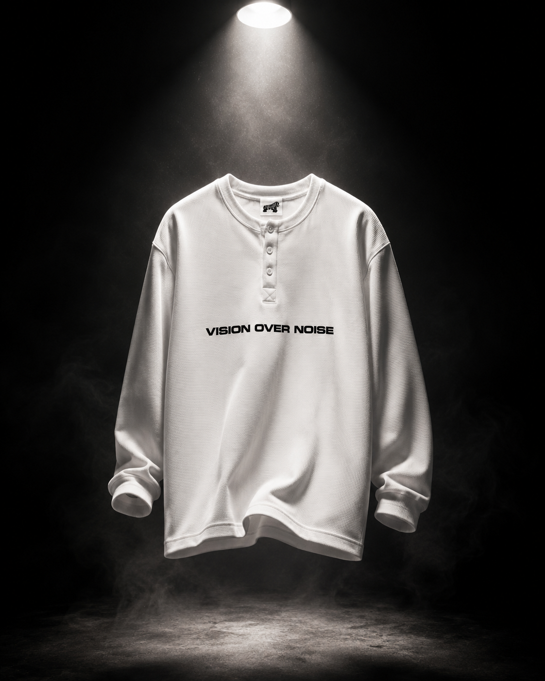 MONKEY EYE™ Vision Over Noise Waffle Henley — 240 GSM