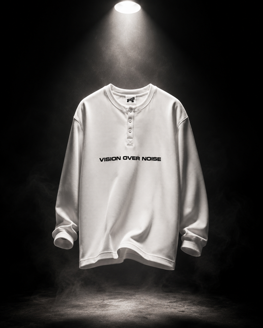 MONKEY EYE™ Vision Over Noise Waffle Henley — 240 GSM