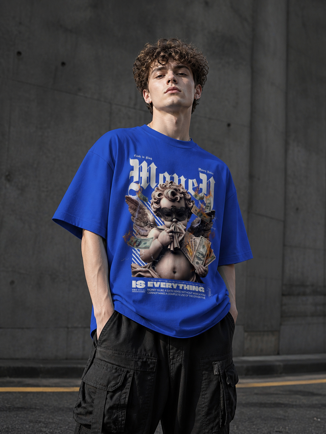 Money Is Everything Oversized T-Shirt – 240 GSM Premium Streetwear | Monkey Eye