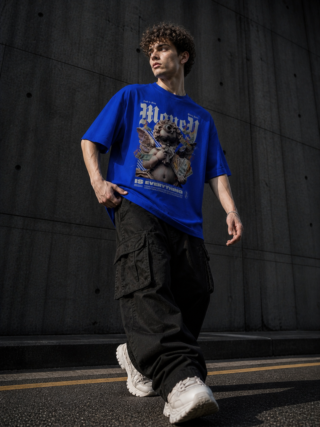 Money Is Everything Oversized T-Shirt – 240 GSM Premium Streetwear | Monkey Eye