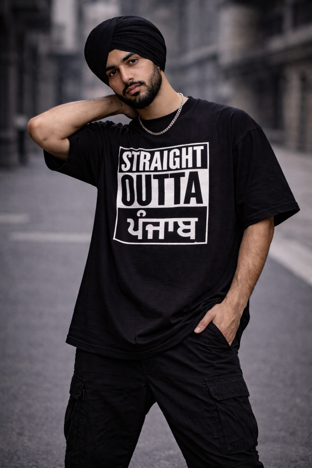 Straight Outta Punjab Oversize t-shirt | 240 GSM Premium Street wear India