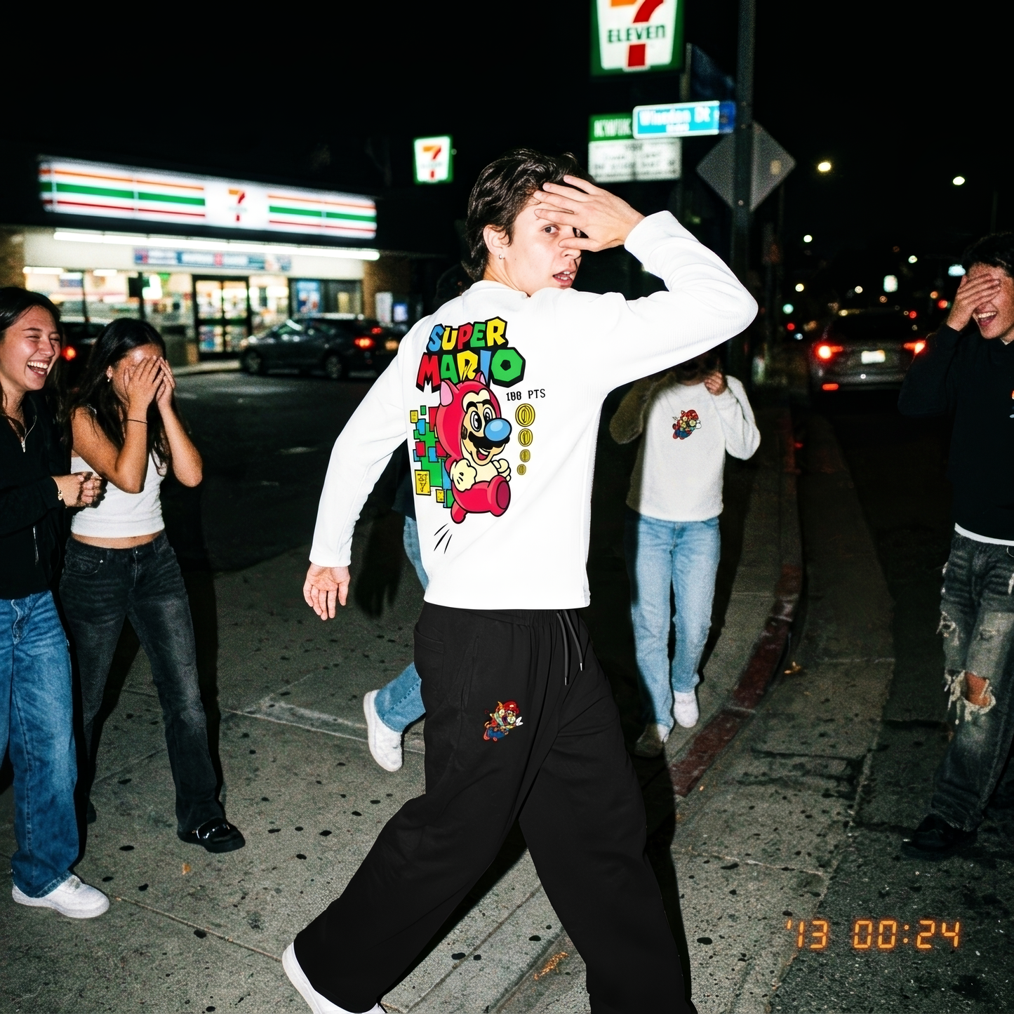 Super Mario Waffle Co-Ord Set – Waffle Thermal Top & Jogger