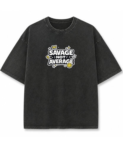 Vintage Fade Wash Oversized T-shirt Front Design