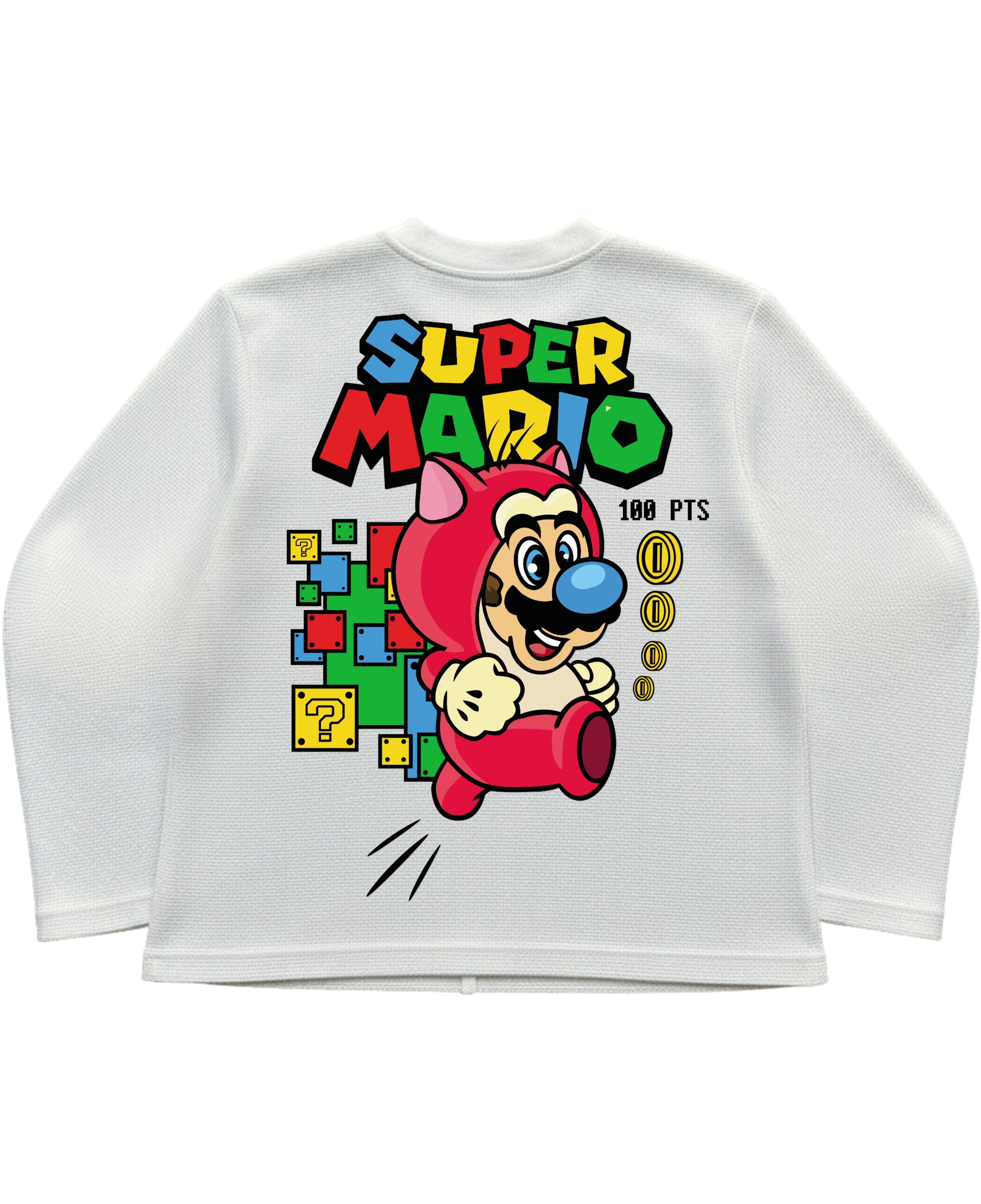 Off-white waffle knit oversized full-sleeve Back Design