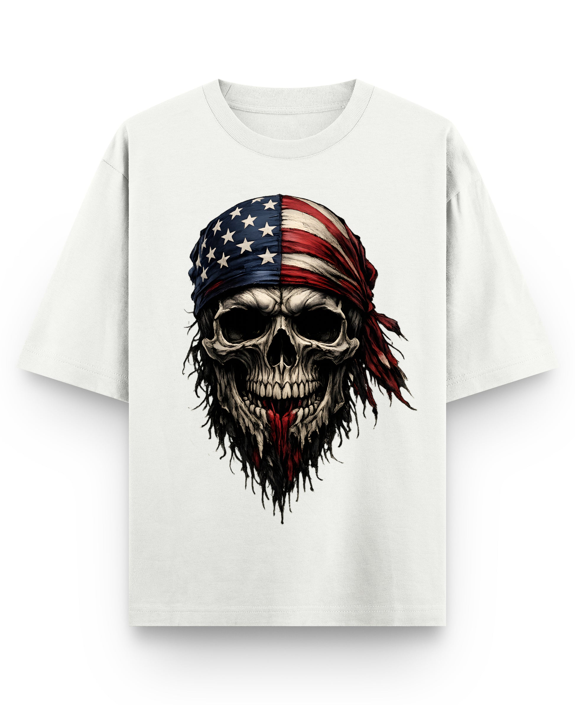 Off White Oversized T-shirt Front Design